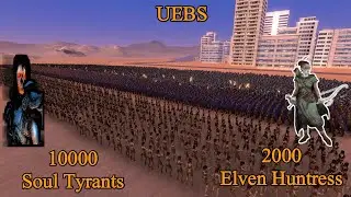 10000 Soul Tyrant vs 2000 Elven Huntress & 3000 Golden Knight | Ultimate Epic Battle Simulator |