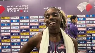 Brittany Brown Reacts To 200m Heat Win + Surgery Recovery At 2025 Tokyo World Championships