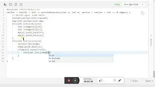 Creating And Printing || CODESTUDIO || SOLUTION IN C++ || GRAPH