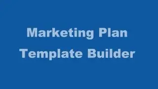 Marketing Plan Template Builder Demo