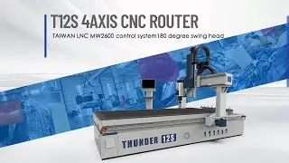 4axis cnc router machine 180 swing head with rotary