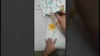 Watercolours with Waste Sketch pens Class 3-5 lesson - 3