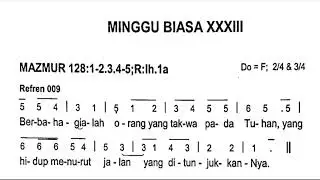 Mazmur Tanggapan Minggu Biasa XXXIII (Tahun A) | Berbahagialah Orang Yang Taqwa | 19 November 2023