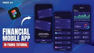 Create a PROFESSIONAL Financial mobile banking app UI/UX Design in Figma #part1