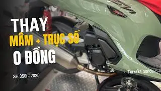 Thay trục láp (cốt số) + Mâm sau SH 350i - 0 đồng #tuisuahonda #sh350i #sh350