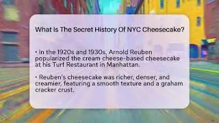 What Is The Secret History Of NYC Cheesecake? - Everything About NYC