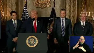 President Trump Makes an Announcement with the Secretary of War and the Secretary of the Navy