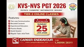 KVS NVS PGT 2026 | TIER-2 Online Classes. #kvsnvs #kvspgt