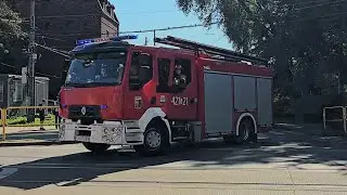 Przejazd Alarmowy  421[S]21 - GBA 2,7/25 Renault Range D14/ISS Wawrzaszek - JRG Chorz&oacute;w