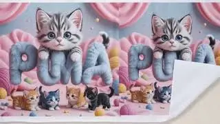 PURRMA Cute Kitten Beach Towel &ndash; Adorable Summer Fun With Kittens #cats,#beach,#cute,#funny,#fun