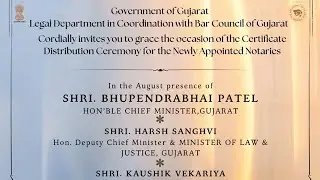 Certificate Distribution Ceremony for the Newly appointed Notaries.