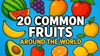 🌍 20 Common Fruits Around the World | Learn Fruit Names for Kids