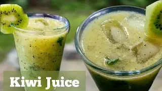 Kiwi juice with eno fruit salt lemon flavour | refreshing kiwi drink