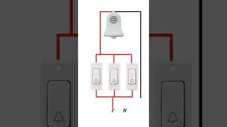 1 door bell fitting in 3 button door bell fitting wiring #shorts #short #youtubeshorts #viral