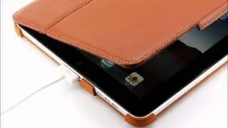 iPad case Bear Motion Slim Genuine Leather Case Folio with 4-in-1 built-in Stand