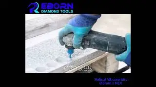 Helical vacuum brazed diamond core bits