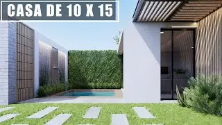 CASA DE 10X15 CON PISCINA Y JARD&Iacute;N - EXCELENTE ILUMINACI&Oacute;N