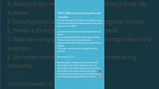 Promote safety- intervention ( Alzheimer&rsquo;s disease ) NCLEX-RN ( SATA) Question.