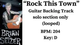 Blues in D Rockabilly Brian Setzer  style &ldquo;Rock This Town&rdquo;