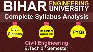 Detailed Syllabus Analysis | Civil engineering | 3rd Semester Syllabus | BEU #beu
