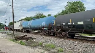 Union Pacific Freight Train 112 (w/ breast cancer awareness unit leading!)