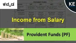 Provident Fund | Income from Salary | Income Tax B.com / BBA 5th sem | In Kannada | KanEdu
