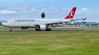Turkish Airlines Airbus A330-303, Reg TC-JOK Manchester to Istanbul