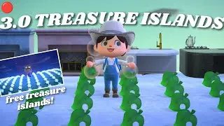 🔴 8 FREE treasure islands & giving out the 3.0 update items in animal crossing: new horizons!