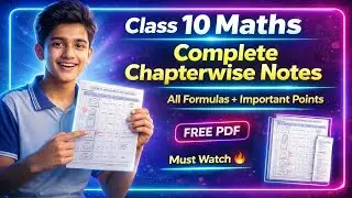 Class 10 Maths Complete Chapterwise Notes PDF | All NCERT Formulas | Board Exam 2026🔥