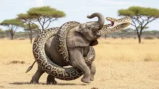Anaconda&rsquo;s Fierce Grip vs. Elephant&rsquo;s Might! | Wildlife Discovery in the Jungle