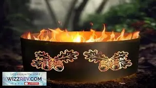 Metal fire pit ring with personalized engraving for bushcraft camping & backyard Review