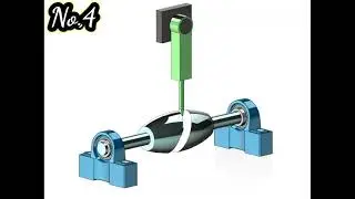 Gearless transmission system Barrel Cam Follower Mechanism Rotational motion.