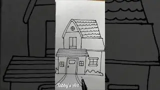 How to draw house from A alphabet #house #cartoon #inkdrawing #drawing #howtodraweasy #shortvideo