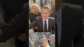 An honor to meet President Emmanuel Macron and First Lady Brigitte Macron today in Paris.