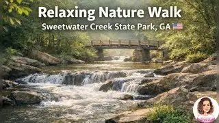Relaxing Nature Walk at Sweetwater Creek State Park, Georgia 🇺🇸 | Calming Sounds & Peaceful Views