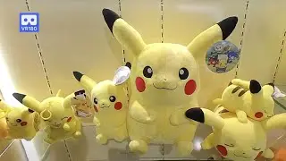 3D 180VR 4K Pikachu Pokemon Toy Shop Bulbasaur Charmander Squirtle Meowth Totodile Cubchoo & Eevee