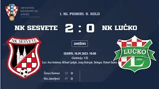 NK Sesvete - NK Lučko (2-0), 1. HNL - pioniri 2009 , 10.09.2023.