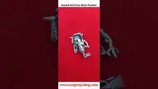 Silver Ganesh Statue Pendant #shorts #ompoojashop Om Pooja Shop