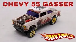 10 CHEVY GASSER 1955! - HOTWHEELS CUSTOM -  DIECAST MODEL