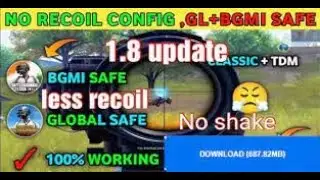 UPDATE!! CONFIG NO RECOIL PUBG 1.8  GLOBAL KOREA 64 32 BIT