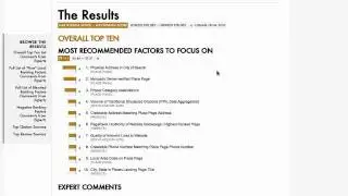 Local Search Ranking Factors 2011 - The Video