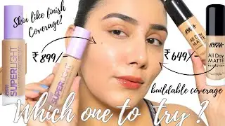 Nykaa Superlight Skin Tint Foundation Vs Nykaa All Day Matte Foundation | Which one to try? Review
