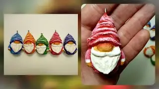 МК Скандинавские Гномики из ваты на ёлочку / Ватная игрушка  / DIY Scandinavian gnome
