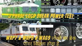 Loco Break Power Test in 3 Phase Loco | WAP7 & WAG9 & WAP5 Loco Break Power Test |