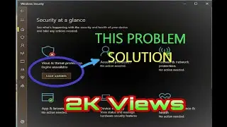 Windows defender Engine unavailable Problem Solution