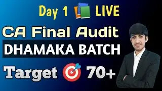 CA Final Audit I Live Dhamaka Batch Day 1 I CA Final Nov 2024 I CA SHANKAR LAKHWANI