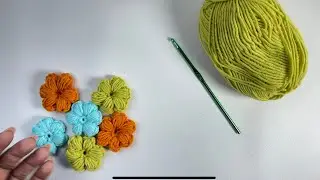 How to crochet a puff flower| For Beginners