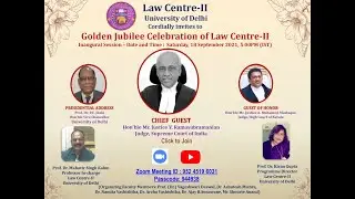 Golden Jubilee Celebration of Law Centre-II (1971-2021) 18 September, 2021