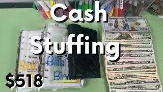 CASH STUFFING | $518 | OCTOBER PAYCHECK #4 | LOW INCOME | #cashstuffing #budgeting #budget 
