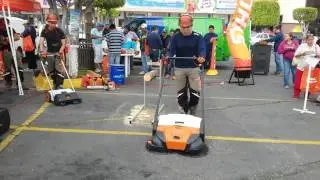 Подметальные устройства STIHL KG 770, KG 550. Пример работы в 